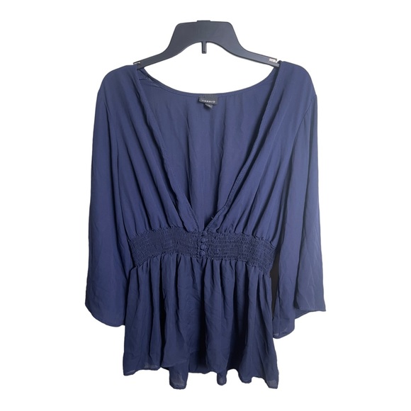 Torrid “BABYDOLL GEORGETTE SMOCKED BLOUSE” Size 2XL - Picture 4 of 11
